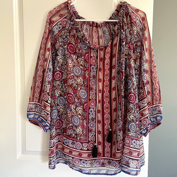 dressbarn Tops - Dress Barn Bohemian Look Blouse